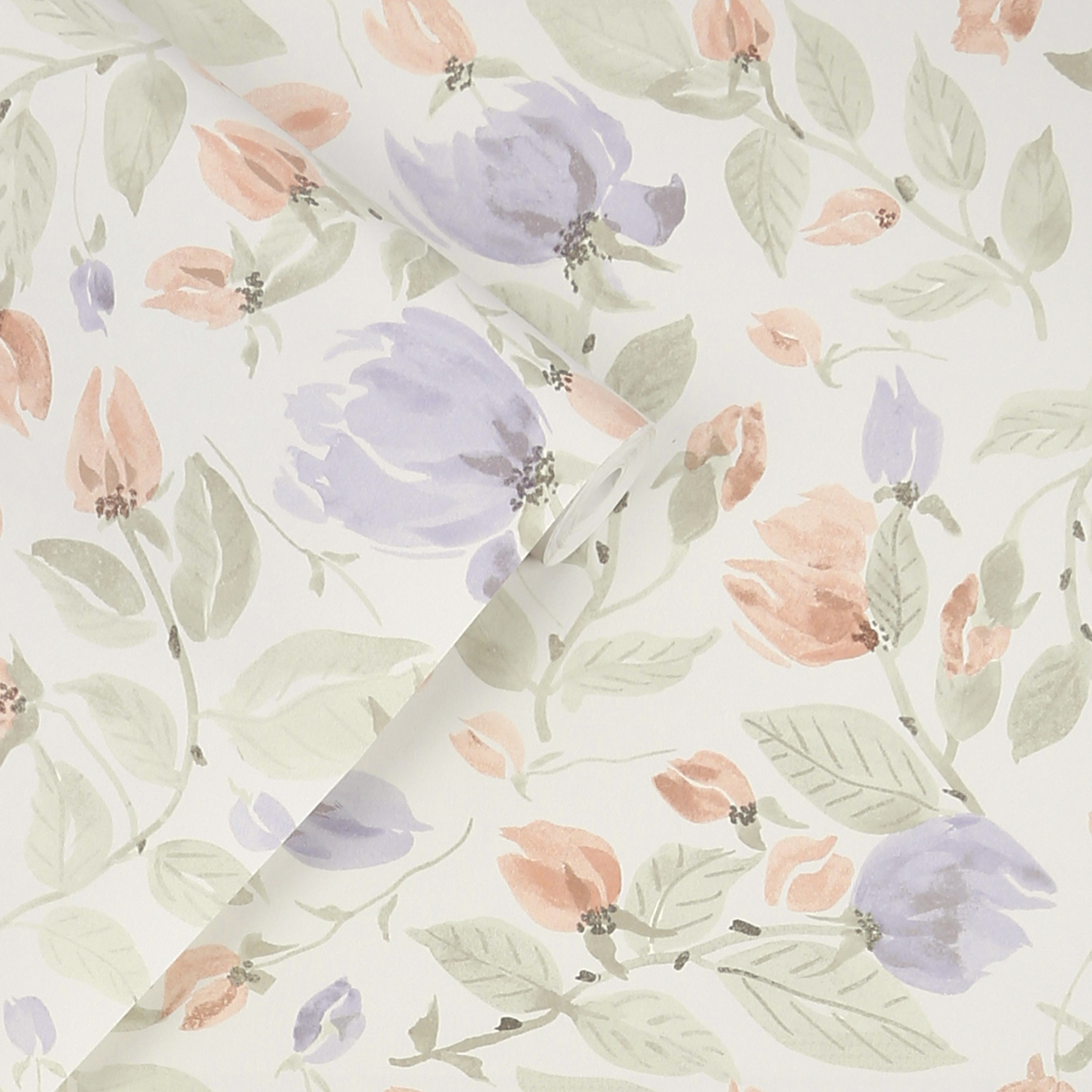 Tapet Laura Ashley Orisia Peony Pale Sage Grön 122761