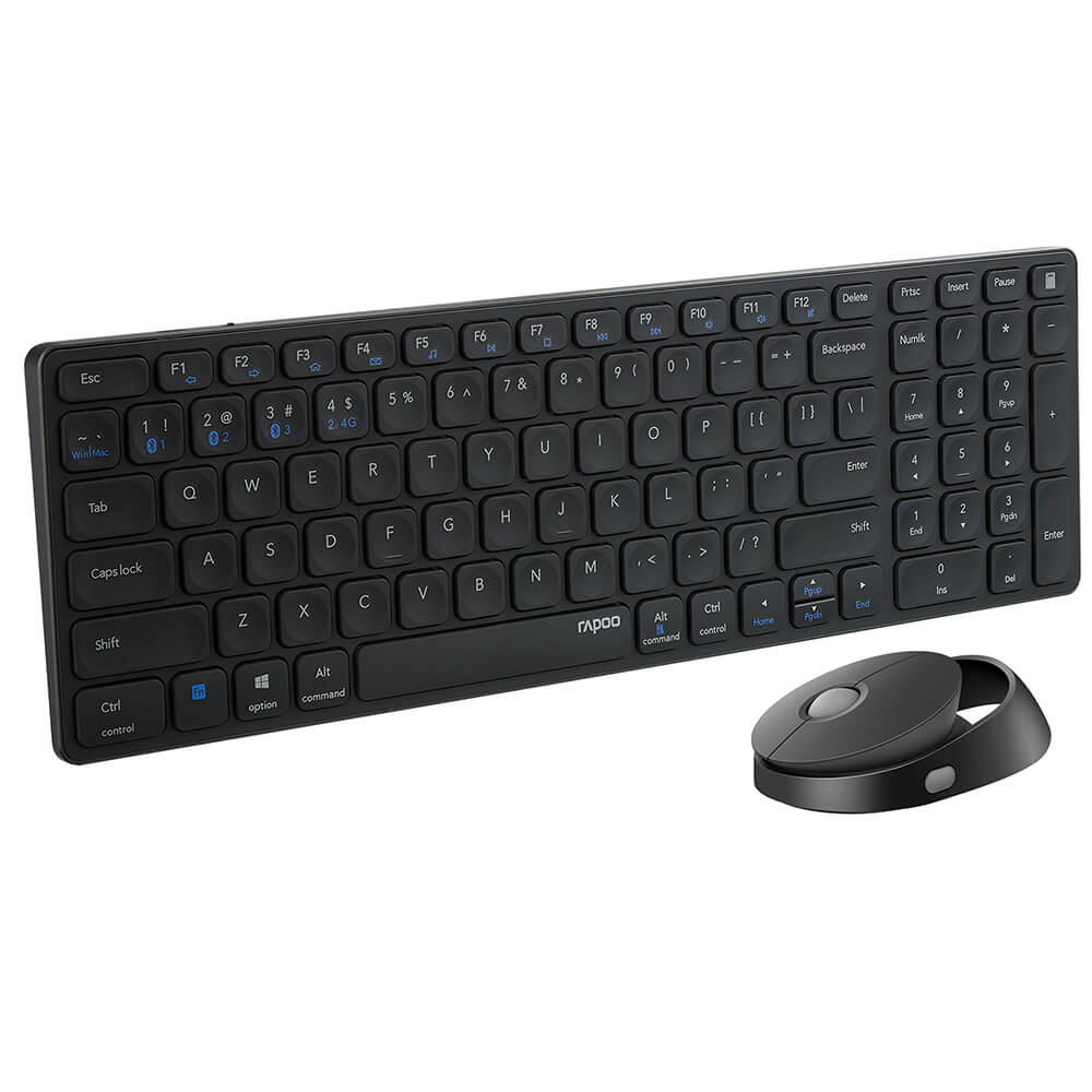 Tangentbord/Mus Set RAPOO 9750M Multi-Mode Trådlös