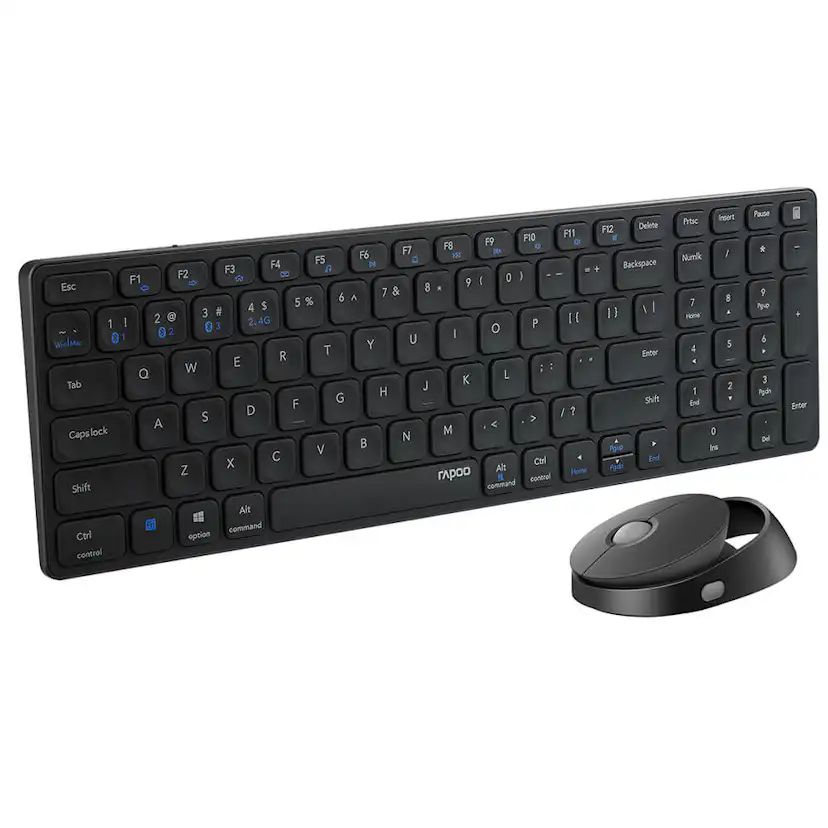 Tangentbord/Mus Set RAPOO 9750M Multi-Mode Trådlös