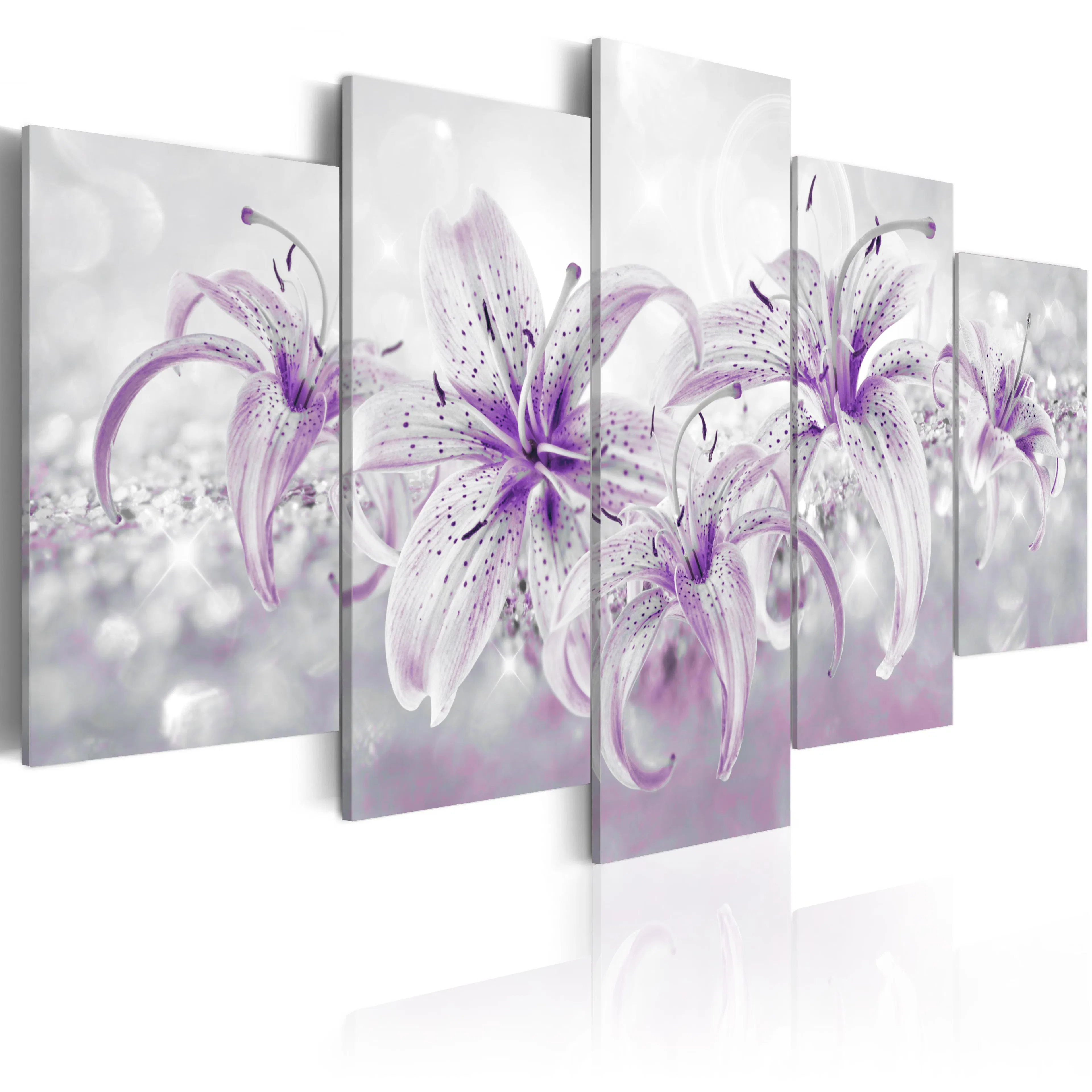 Foto på akryl - Purple Graces [Glass] 200x100 Mått: 200x100 cm