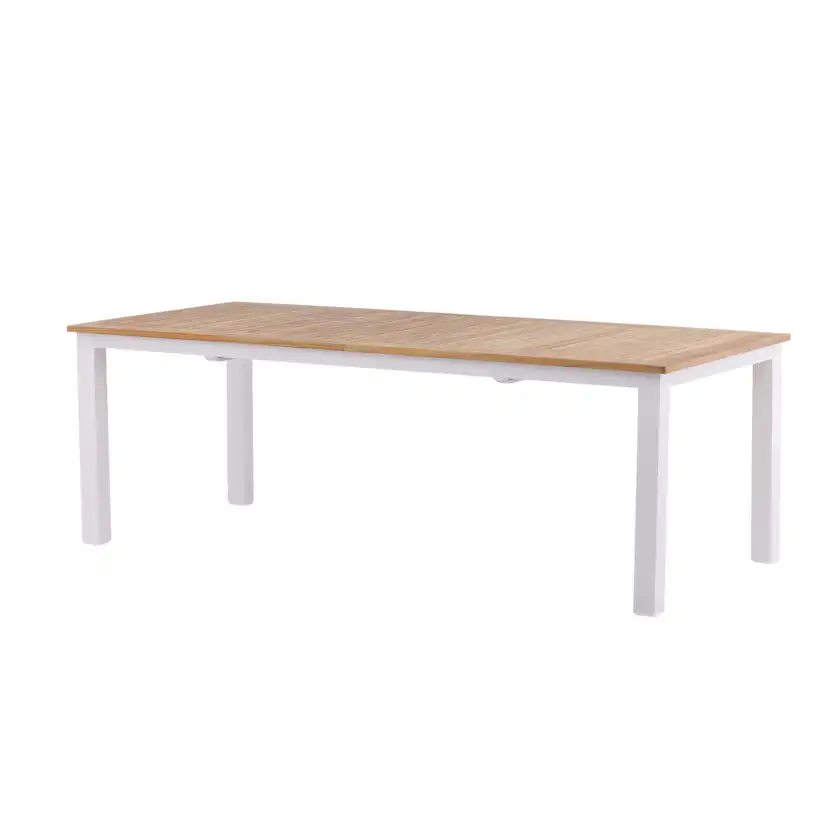 Panama - Table - 224/324*100 - Vit Alu/Teak Vit/Teak