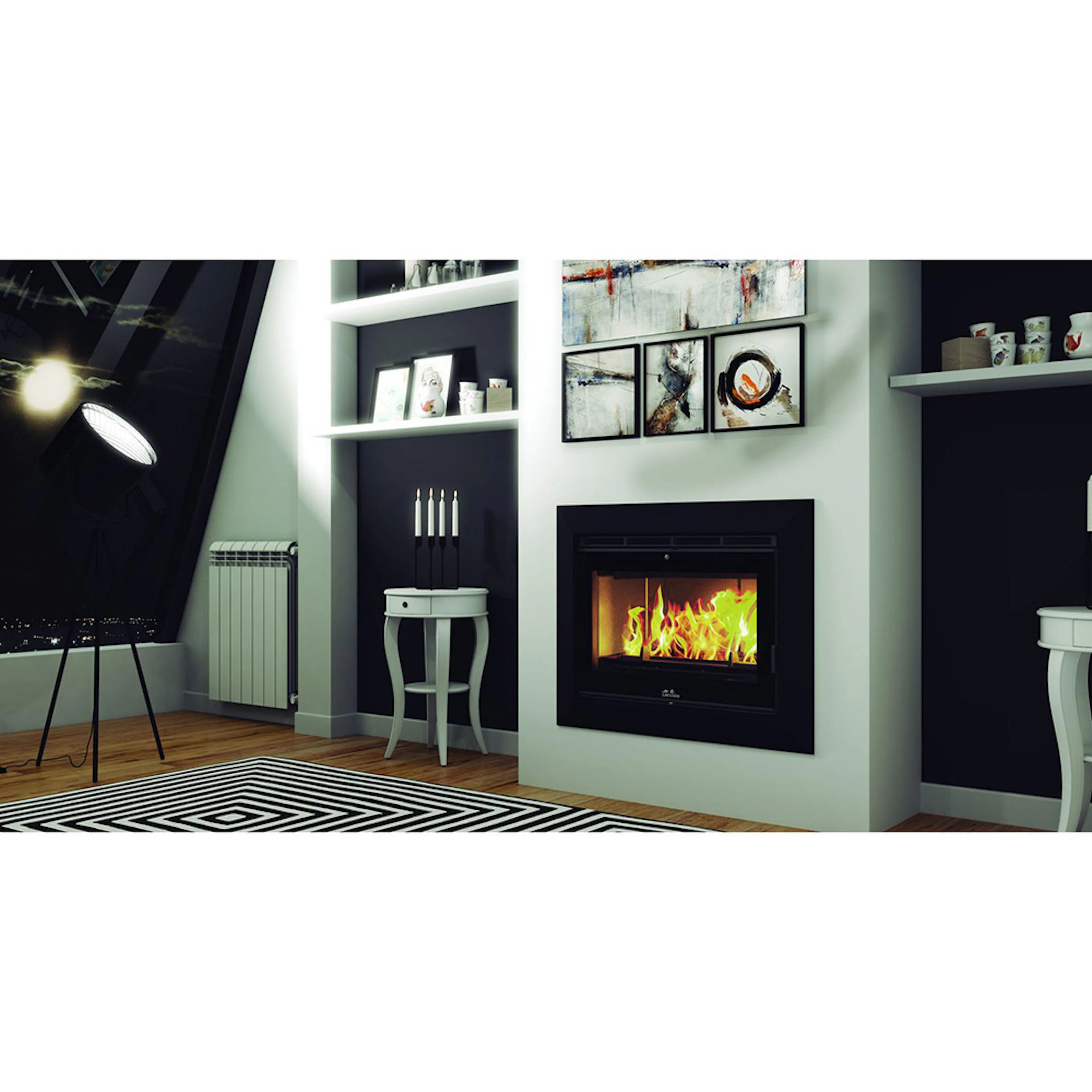 Öppen spis och kamin Lacunza Sakan 16 ECO Med panna