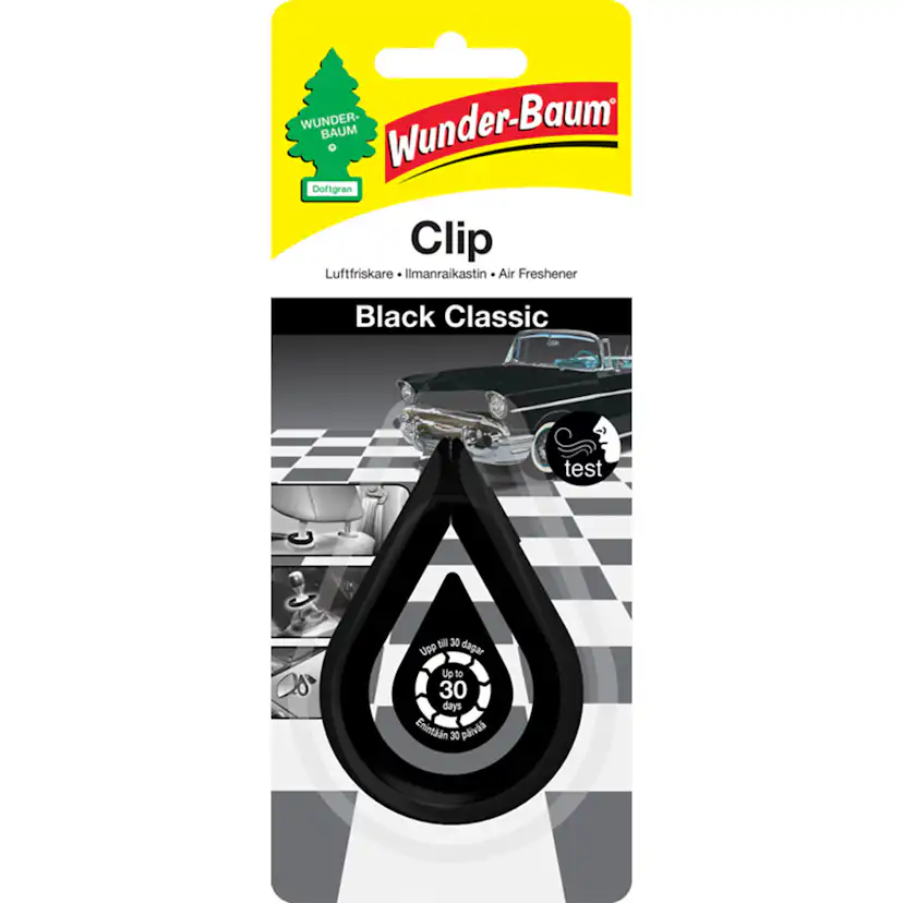Luftfräschare Wunder-Baum Black Classic Clip