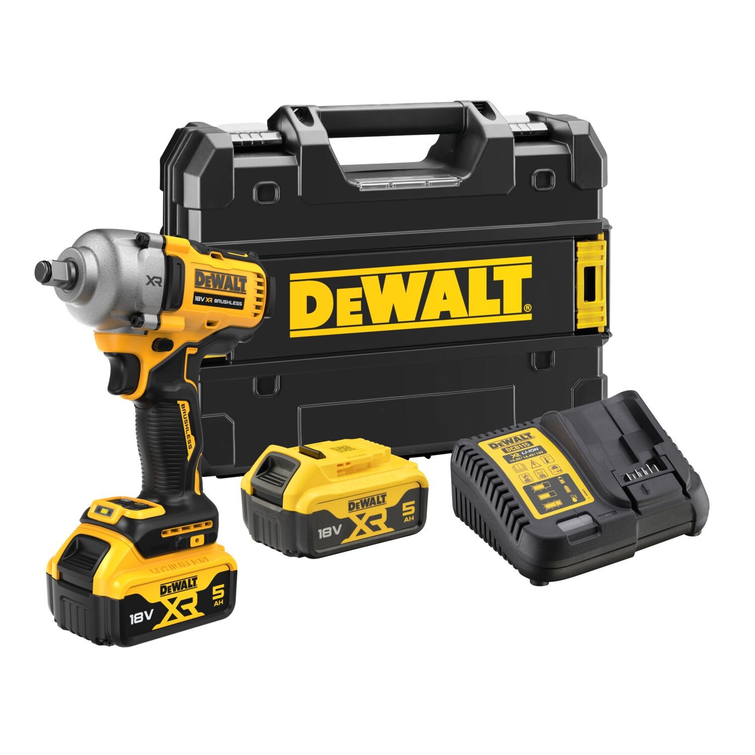 Mutterdragare DeWalt DCF891P2T 18V XR Tstak 2x5 Ah