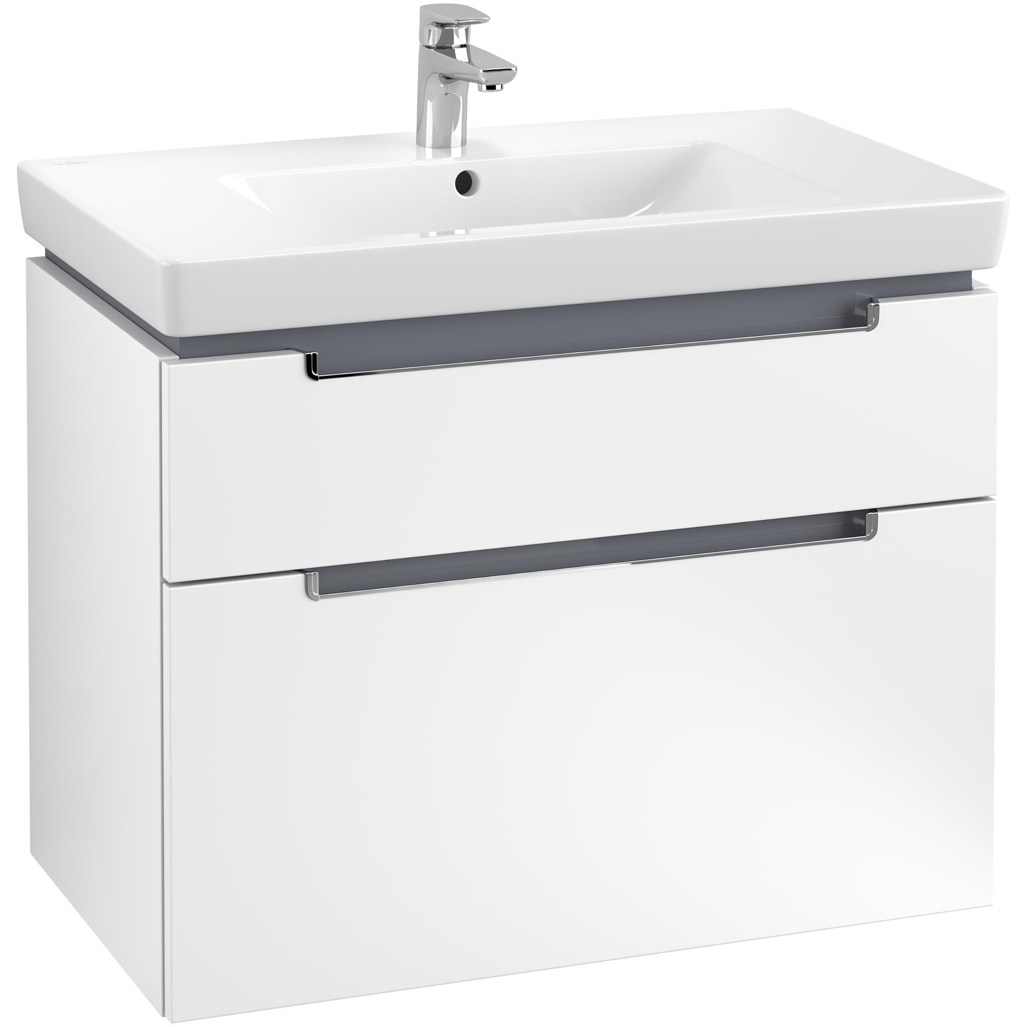 Tvättställsskåp Villeroy & Boch Subway 2.0 med 2 Lådor för Skåpstvättställ
