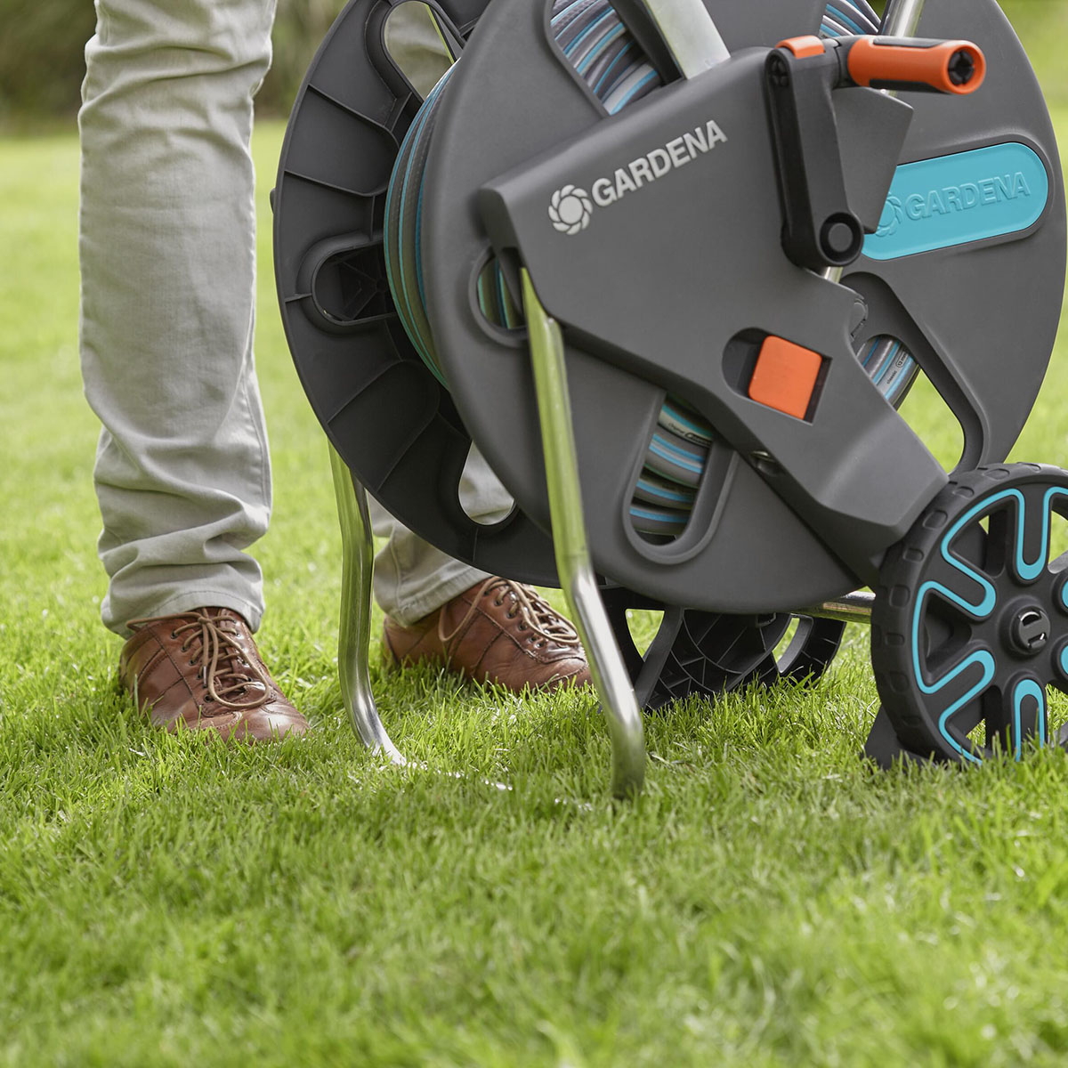 Slangvagn Gardena CleverRoll L Easy med 50 m Classic 13 mm Slang