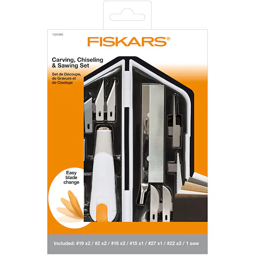 Kniv Fiskars Mejsel och Sågset 15x3 cm 1 set