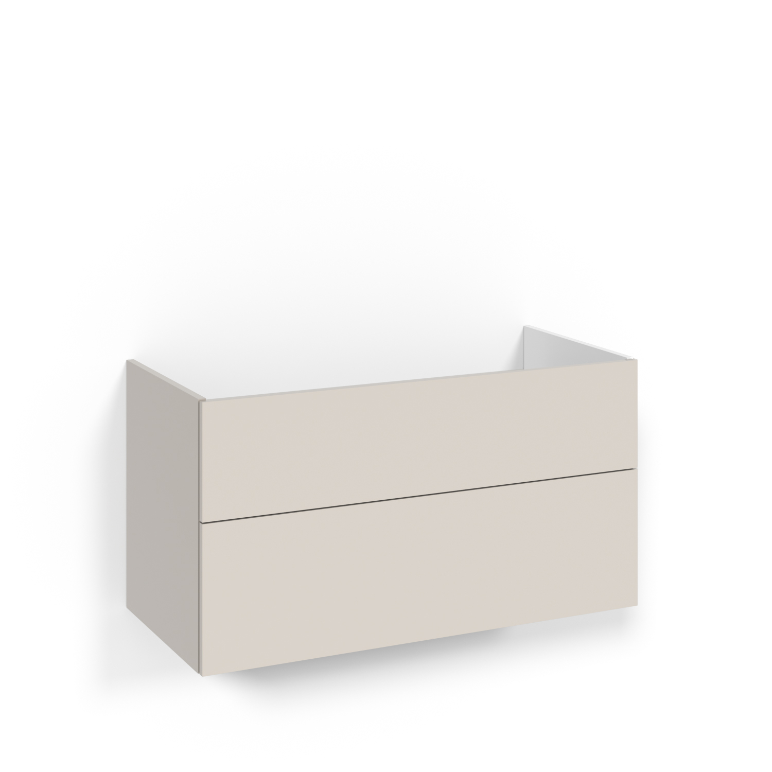 Crown Underdel 100x45 Beige Plain Push-open Bredd: 1000 mm, Beige, Handtag: Push-Open