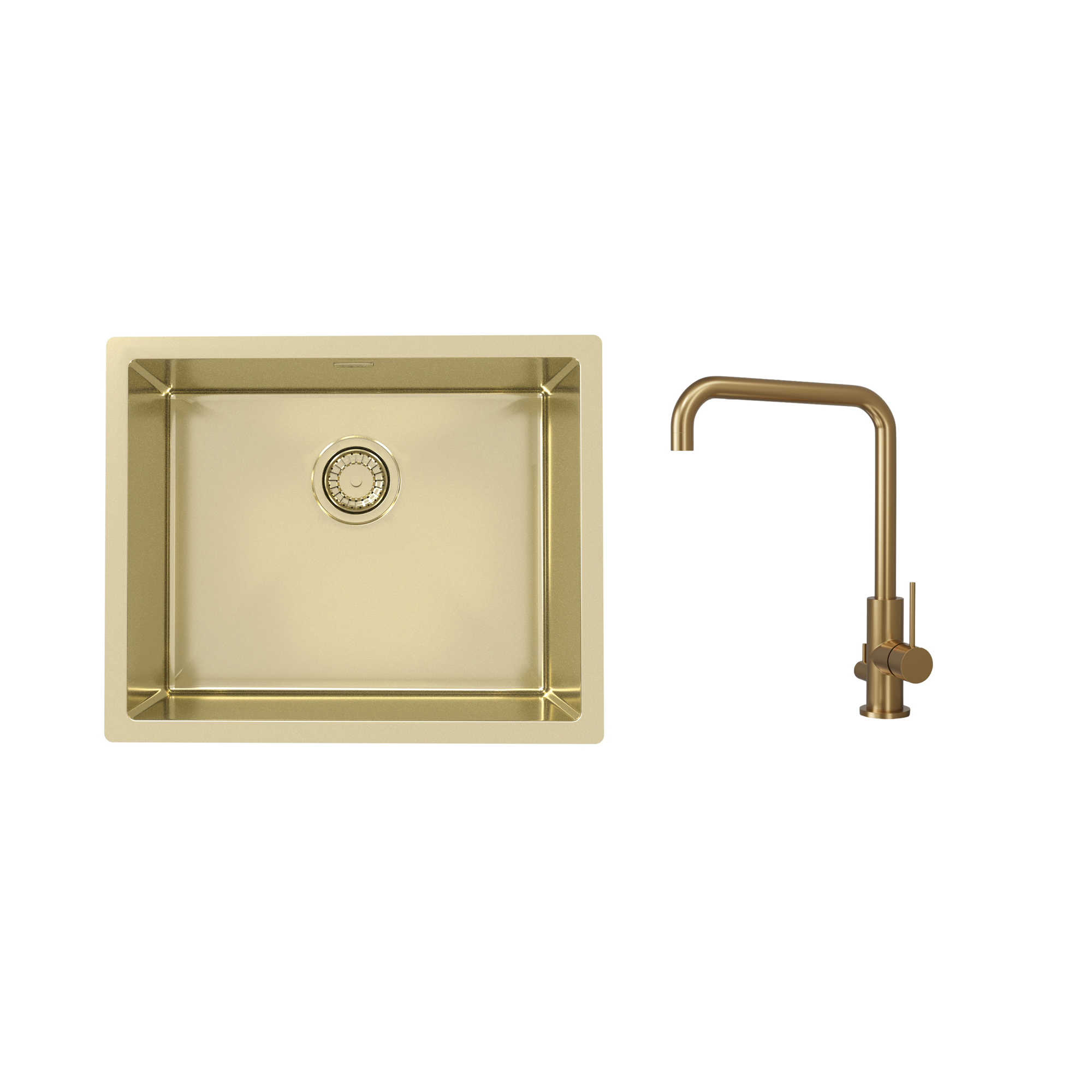 Diskho Stala Monarch-50 med Köksblandare Scandtap Steel Mood D
