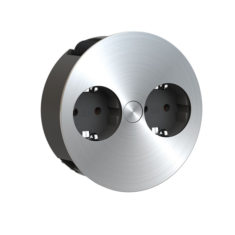 Eluttag Beslag Design Twist 230V 2-uttag