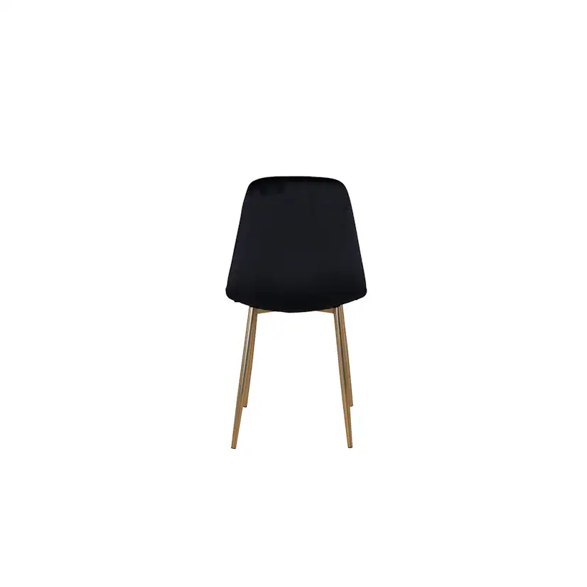 Polar Chair - Black Velvet / Matt brass leg Svart/Mässing