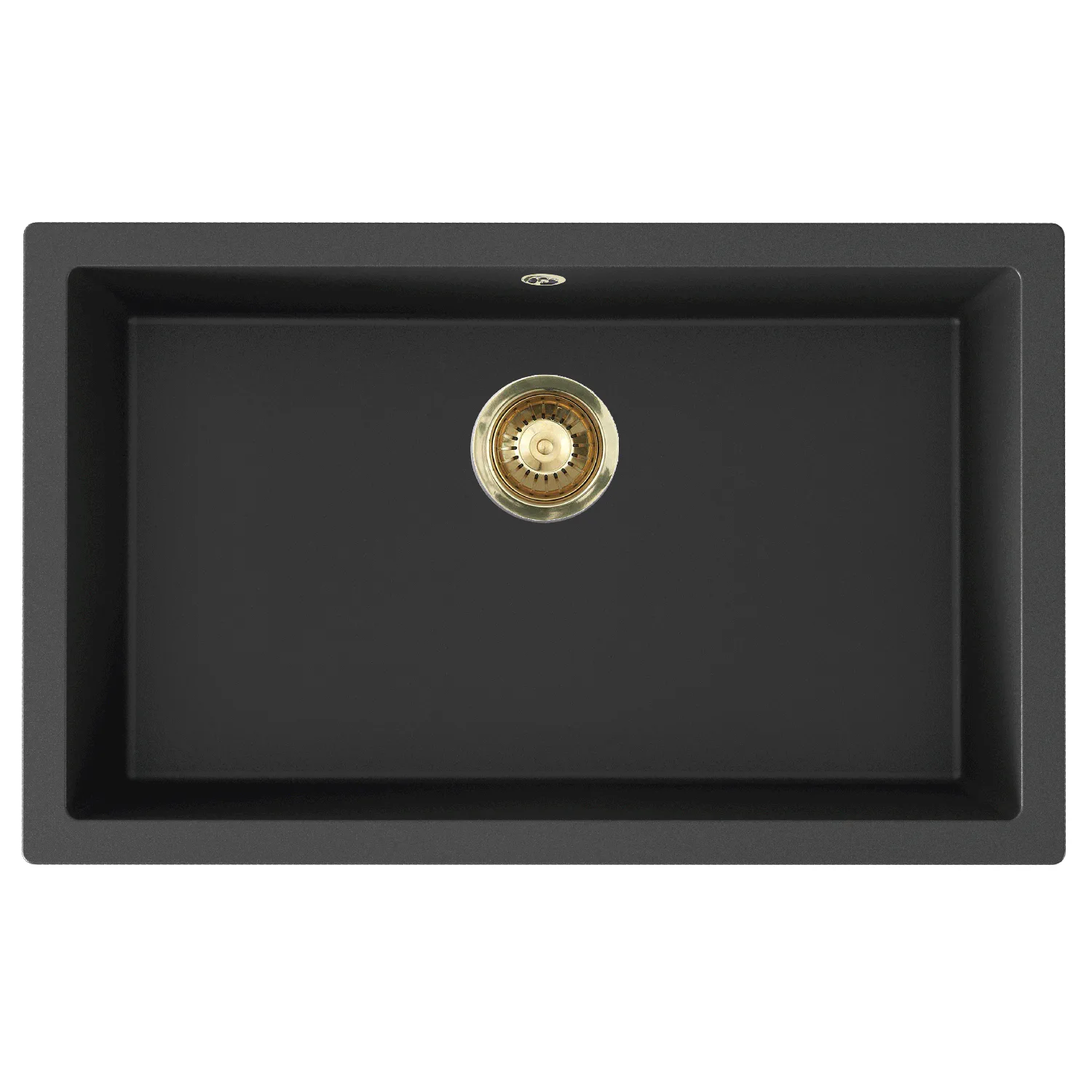 Diskho Lavabo Jupiter 800, svart m/PVD mässing avlopp