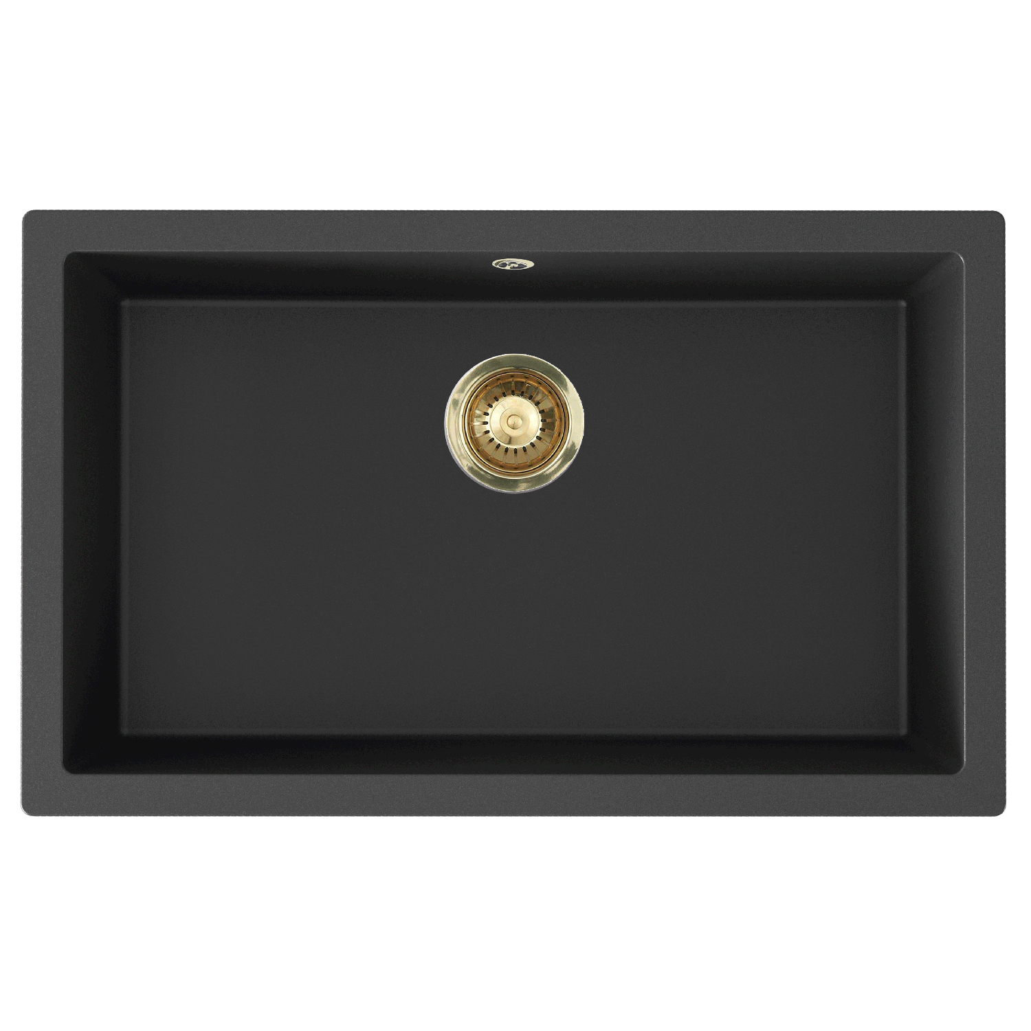 Diskho Lavabo Jupiter 800, svart m/PVD mässing avlopp