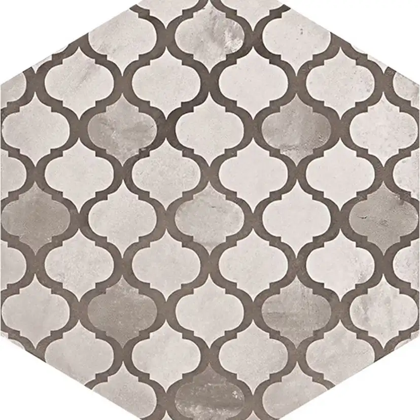 Kakeldekor Konradssons Terra Black Hexagon Mix 22x25 cm