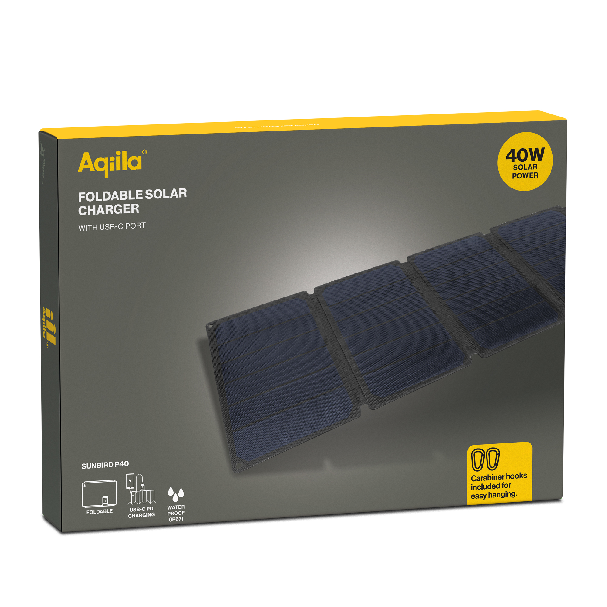 Solcellsladdare Aqiila Sunbird Portable 40W
