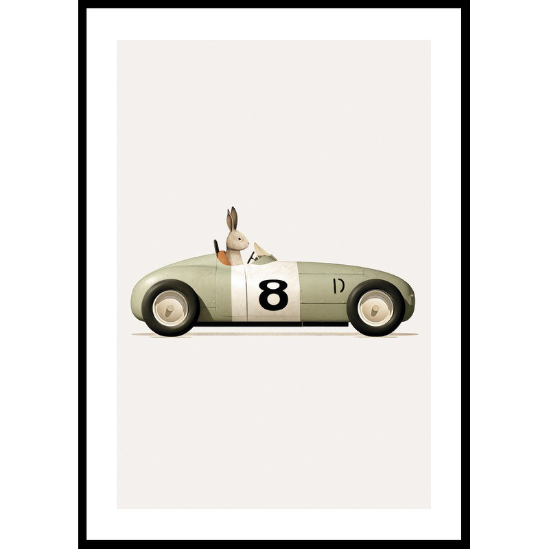 Poster Gallerix Rabbit In Toy Car