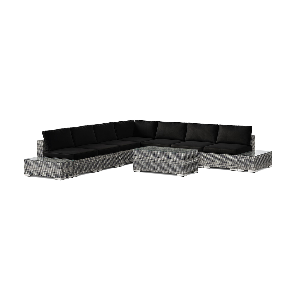 Loungegrupp Comfort Garden Bahamas utomhus hörnsoffa 7-sits vändbar och bord
