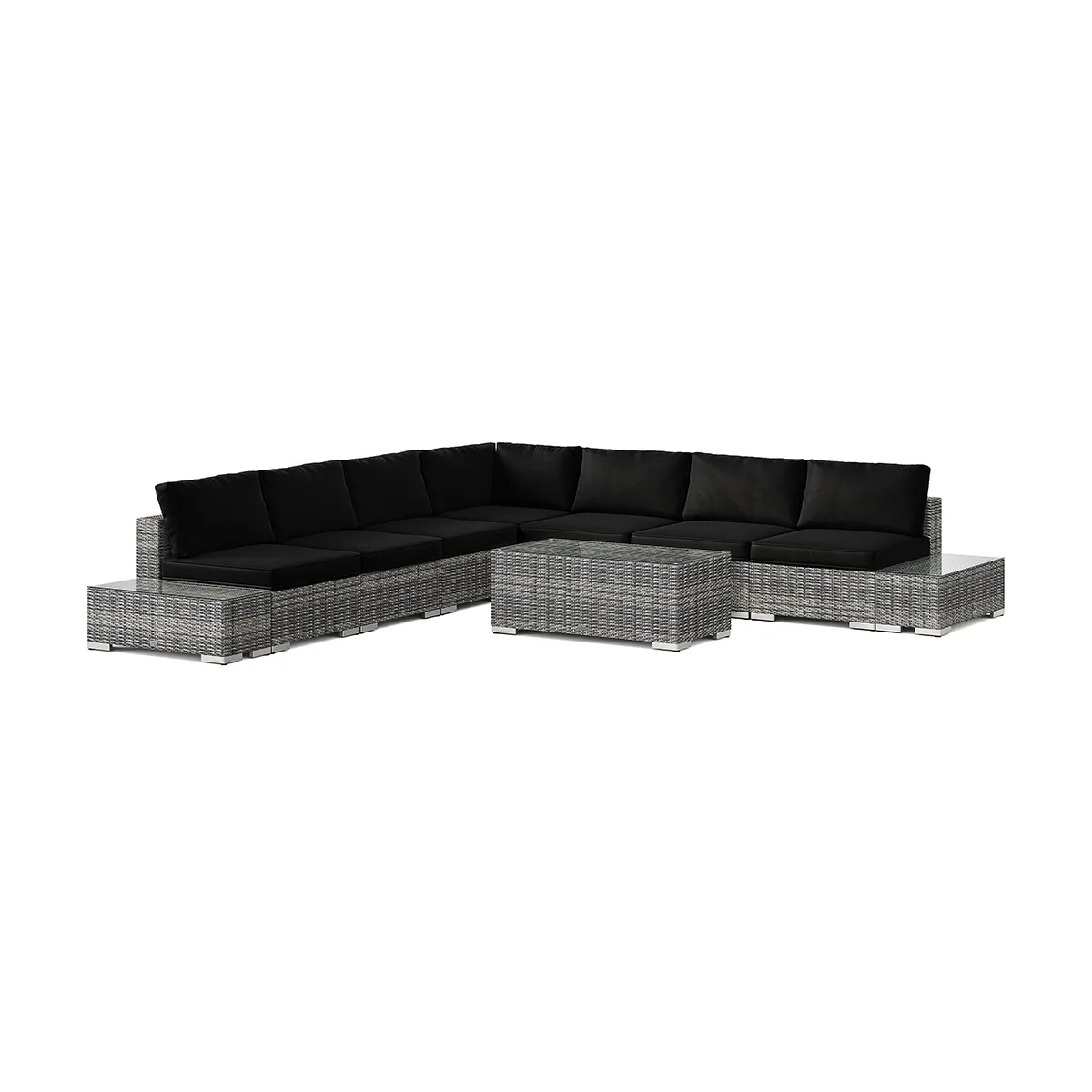 Loungegrupp Comfort Garden Bahamas utomhus hörnsoffa 7-sits vändbar och bord