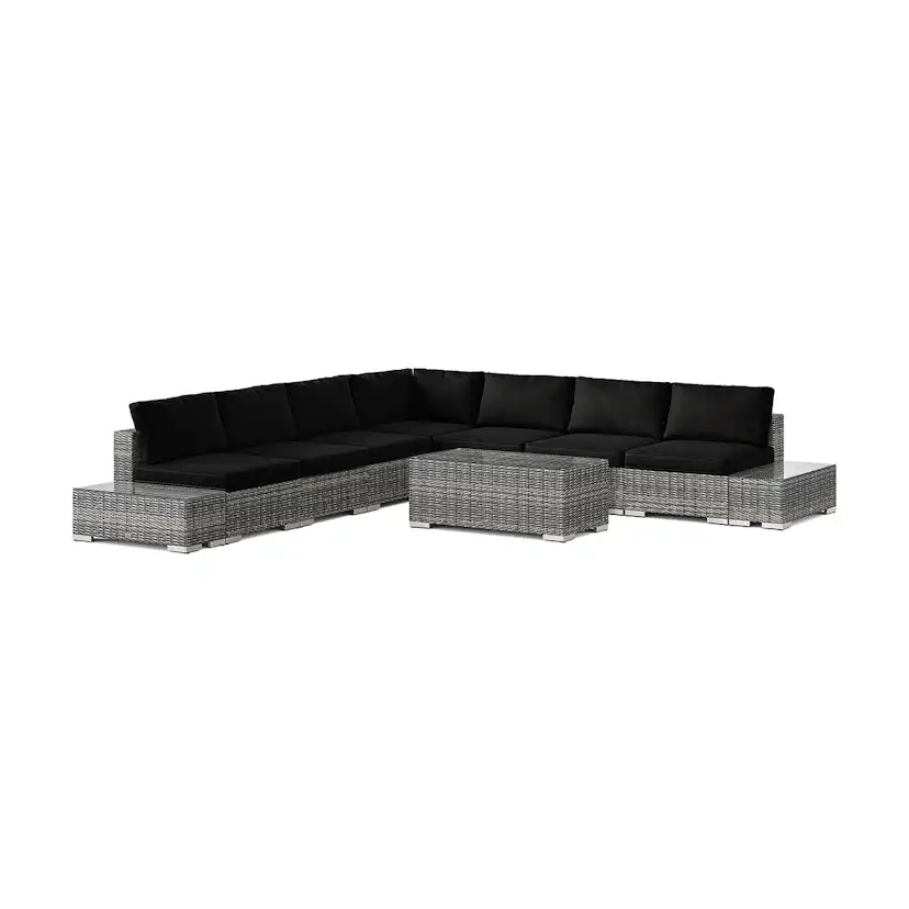 Loungegrupp Comfort Garden Bahamas utomhus hörnsoffa 7-sits vändbar och bord