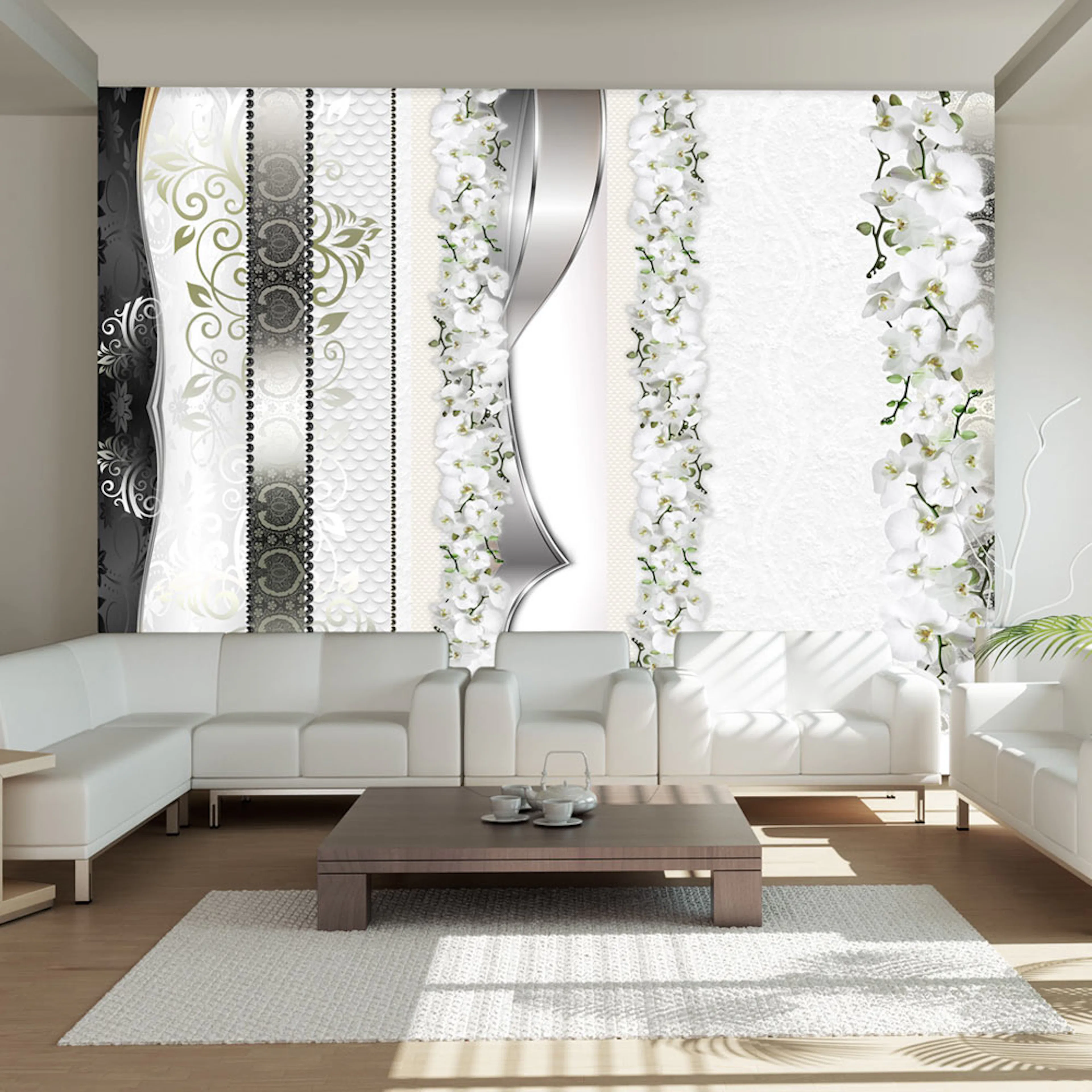Fototapet Arkiio Parade Of Orchids In Shades Of Gray