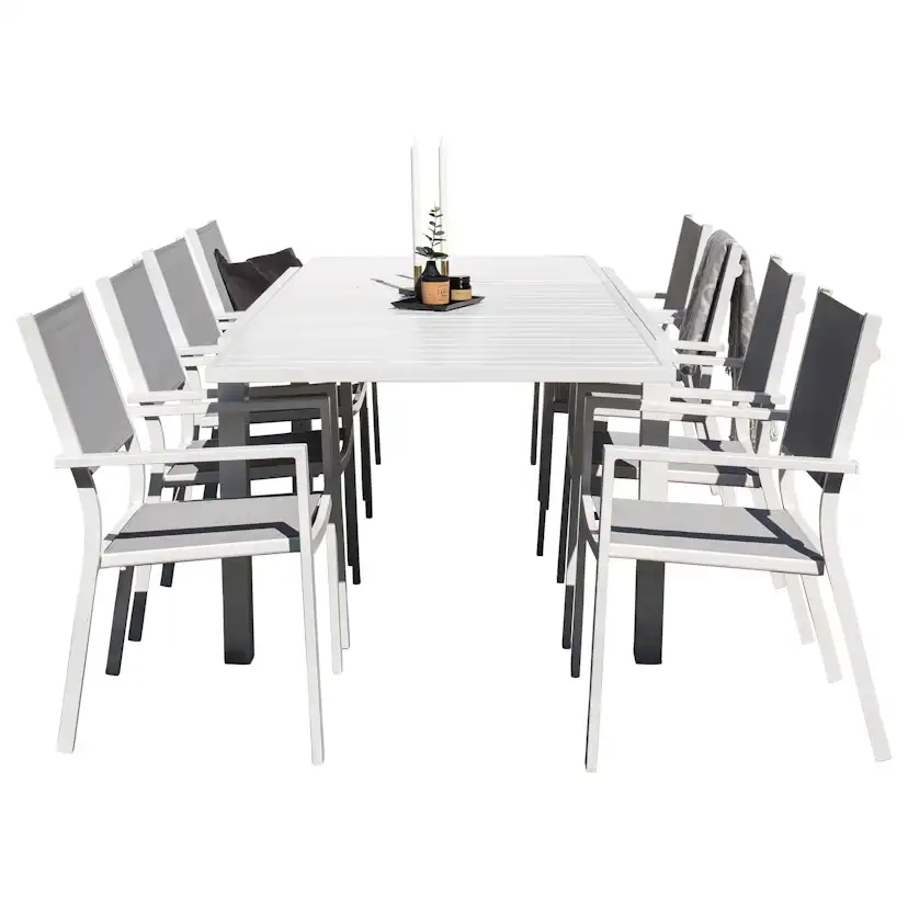 Matgrupp Venture Home Madrid 160/240 med 8 Copacabana Matstolar