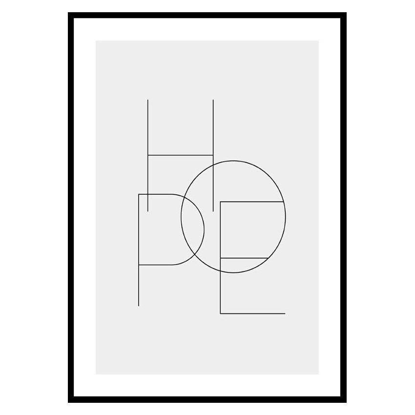 Poster Gallerix Hope Typo