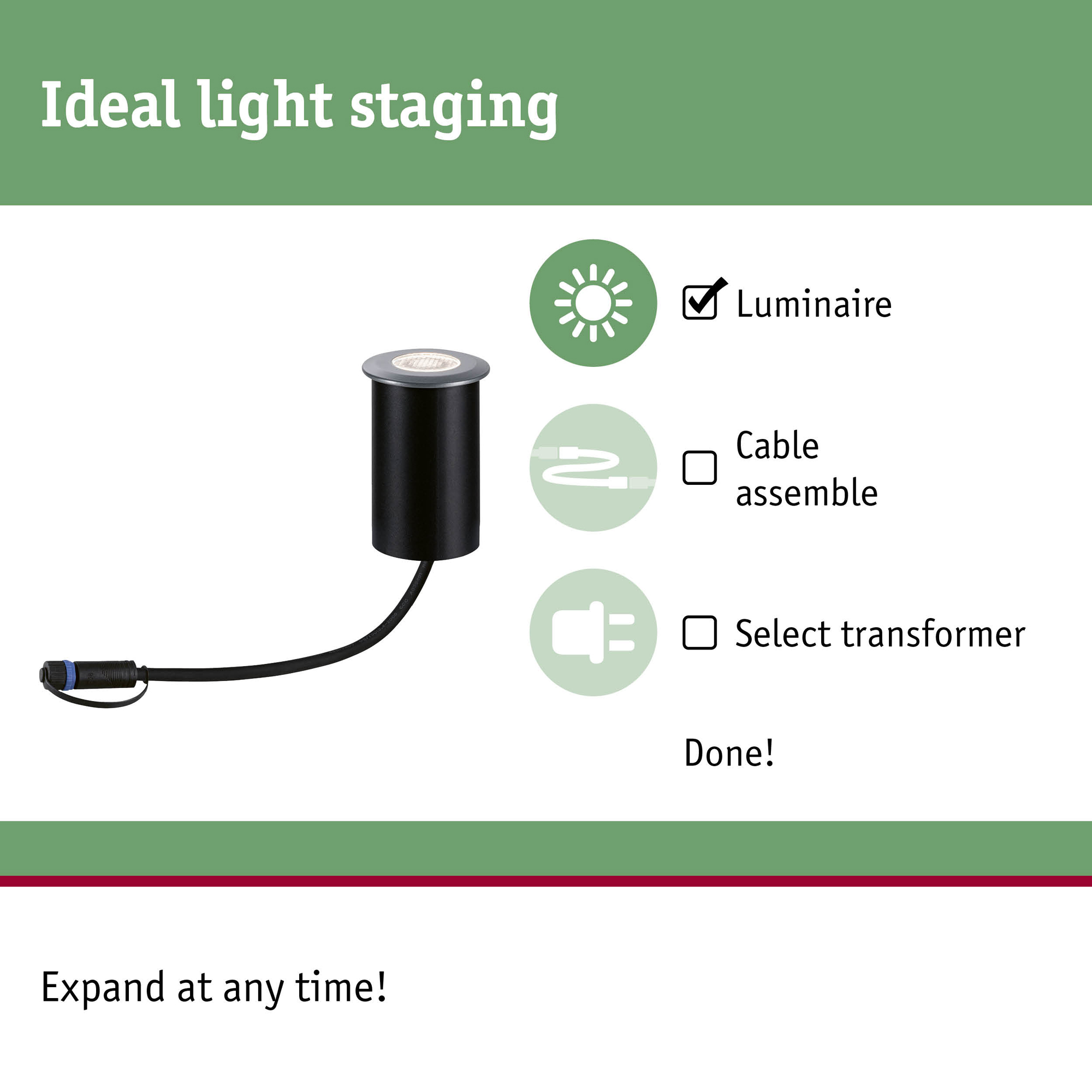 Pollare LED Paulmann Classic Mini Plug & Shine IP44 24V