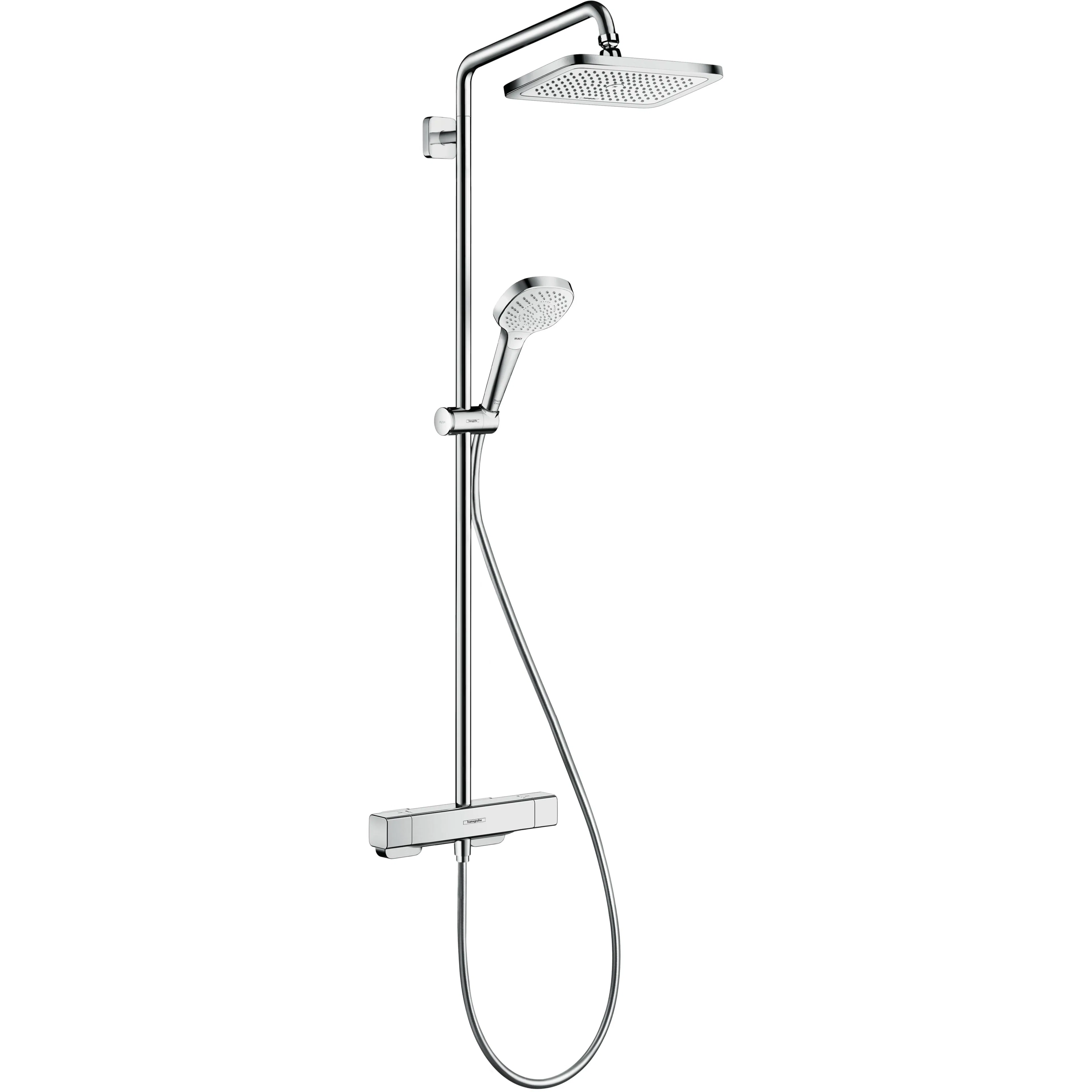 Croma E Showerpipe 280 1jet med termostat 150cc, Utan EcoSmart