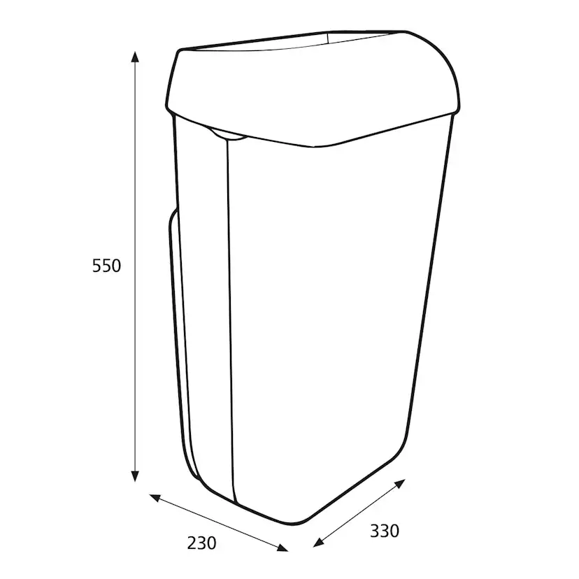 PAPPERSKORG 25L KATRIN 92261 SVART PLAST , LEV 2 PACK Svart