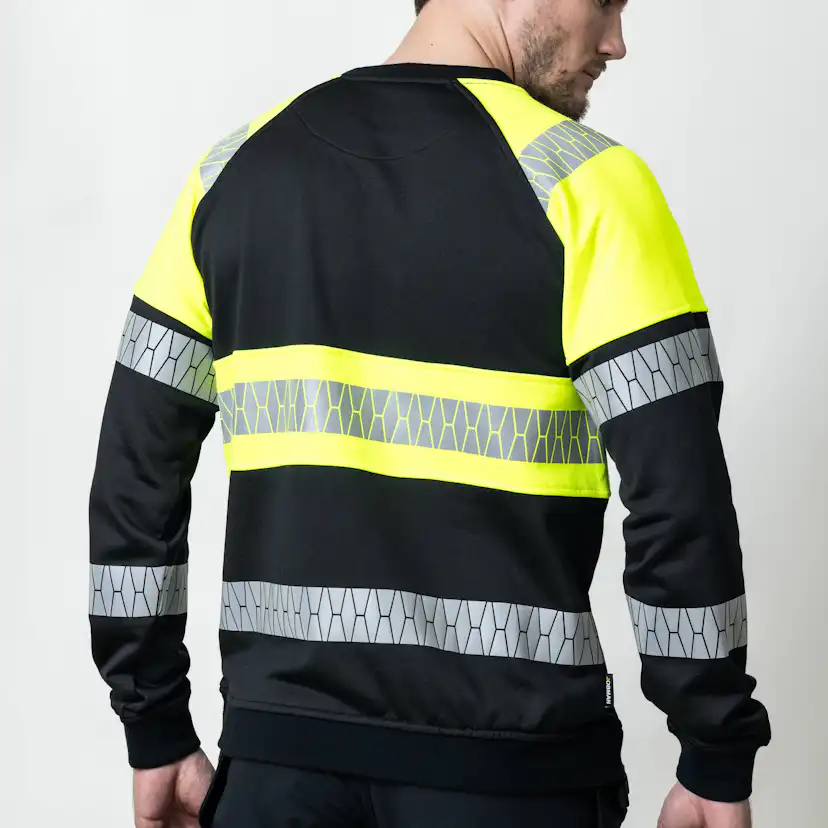 Sweatshirt Varsel Svart/Gul V M M