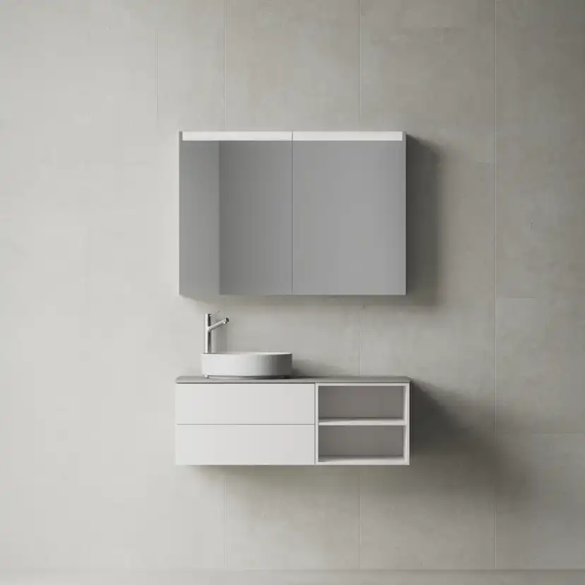 AIR Solid 100 D,White,2 lådor (V), Öppen förvaring (H),996 2 lådor (V), Öppen förvaring (H)