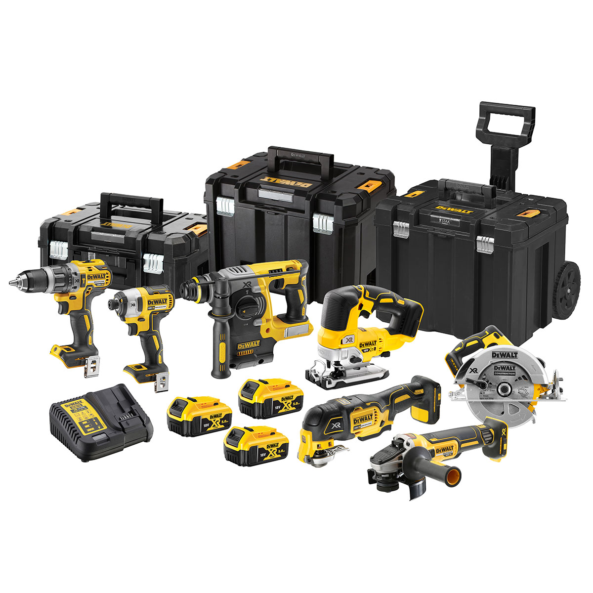 Verktygspaket Dewalt DCK755P3T 18V 7 Delar 3X5Ah TSTAK