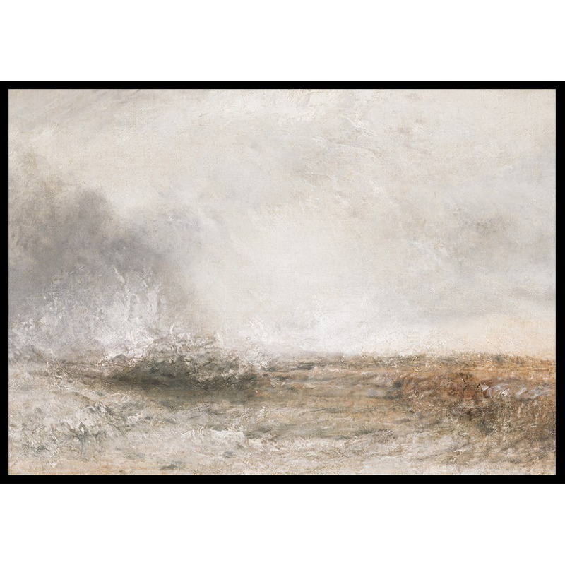 Poster Gallerix Stormy Sea Breaking On A Shore By Joseph Mallord William Turner