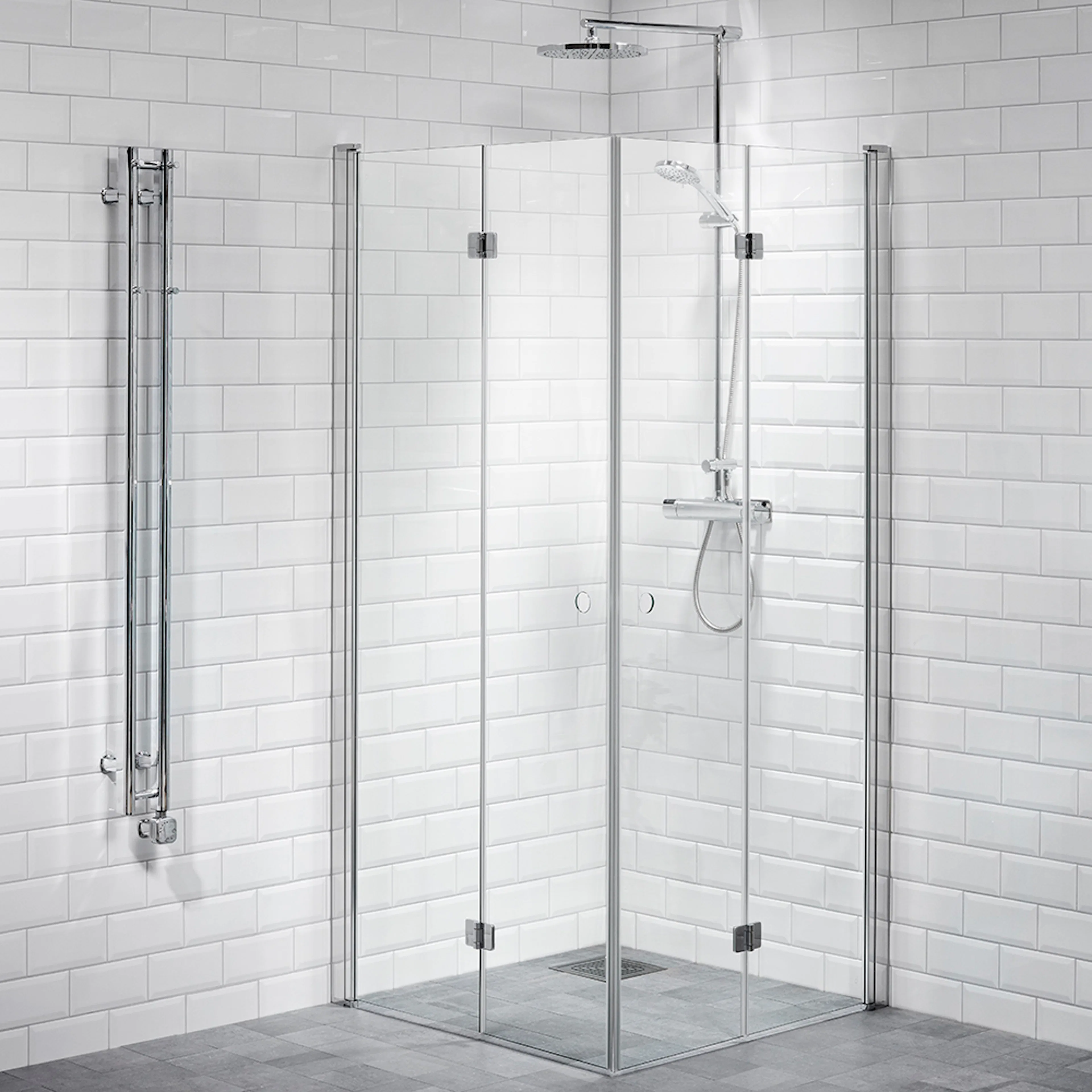 DHÖRN LUSSO1 VIKDÖR 90X90 KLAR LxB: 900x900 mm