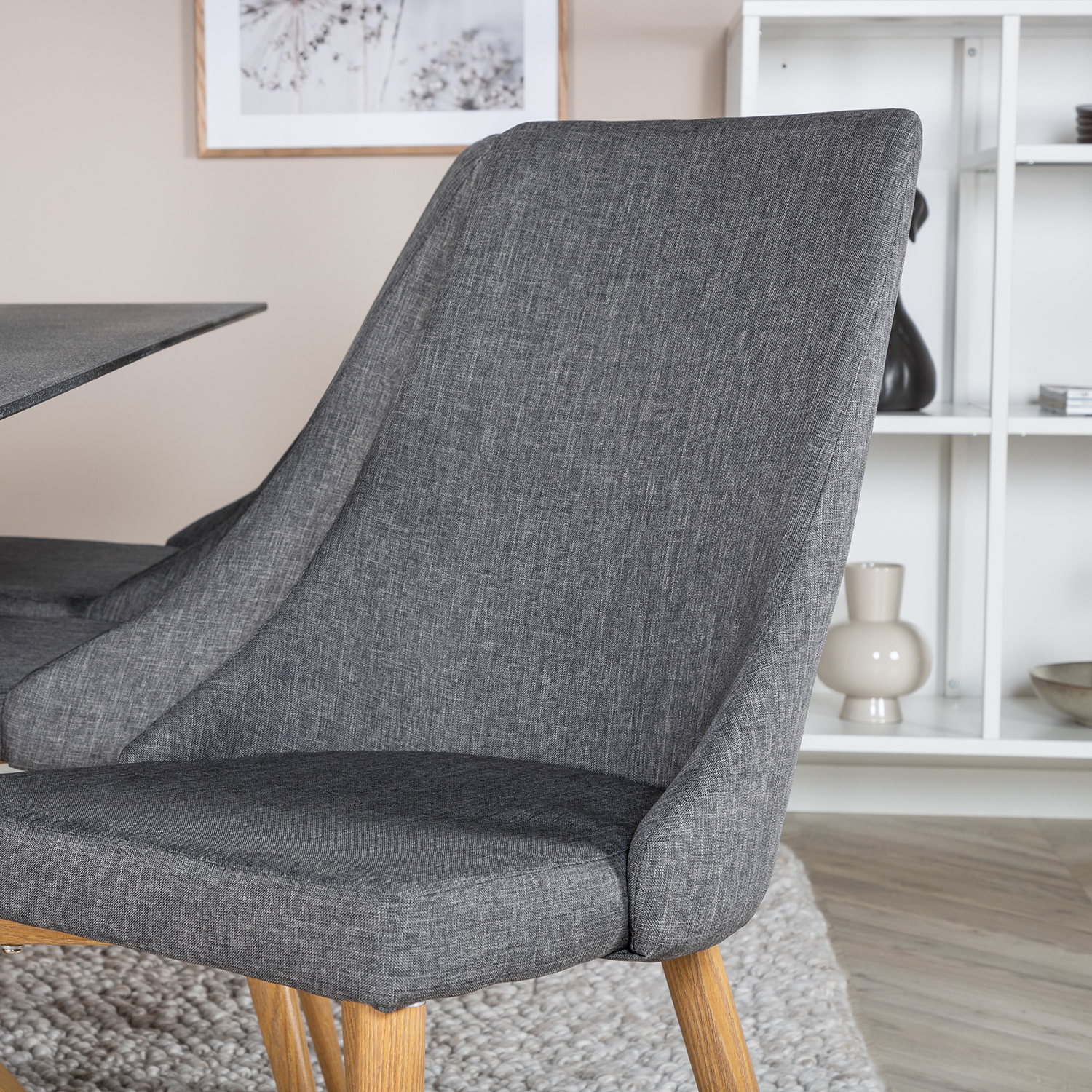 Piazza Dining Table 180x90 cm+Leone Dining Chair Grå/Ek