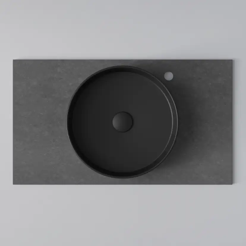 Tvättställ AIR SOAK,Matte black, Porslin, Mattsvart