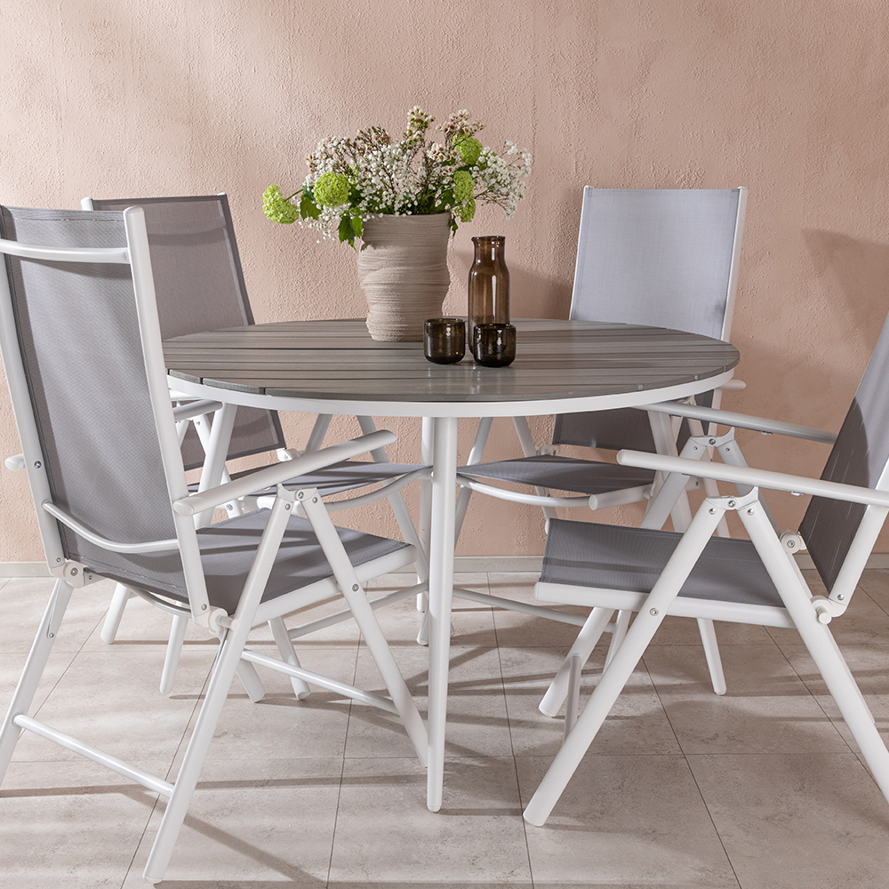 Matgrupp Venture Home Break Ø120 cm med 4 Break Stolar