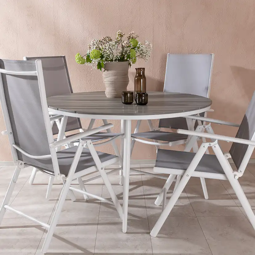 Matgrupp Venture Home Break Ø120 cm med 4 Break Stolar