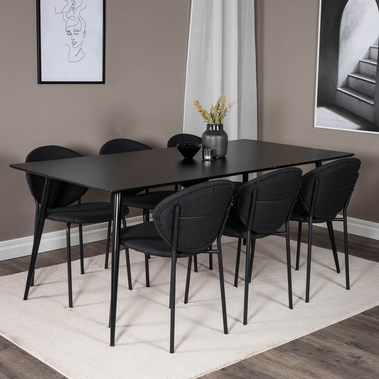 Matgrupp Venture Home Silvia med 6 Valor Stolar