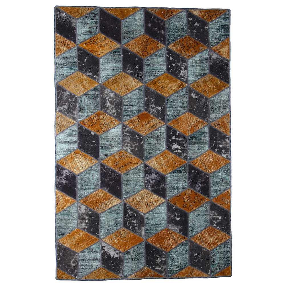 Persisk Patchworkmatta D-sign Handknuten 750787