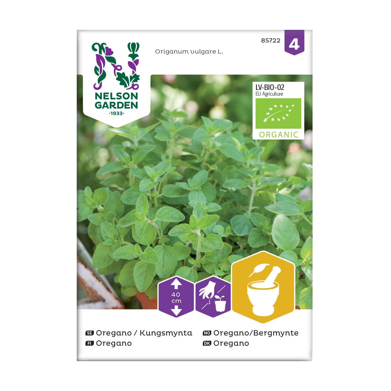 Frö Oregano Nelson Garden Kungsmynta Organic