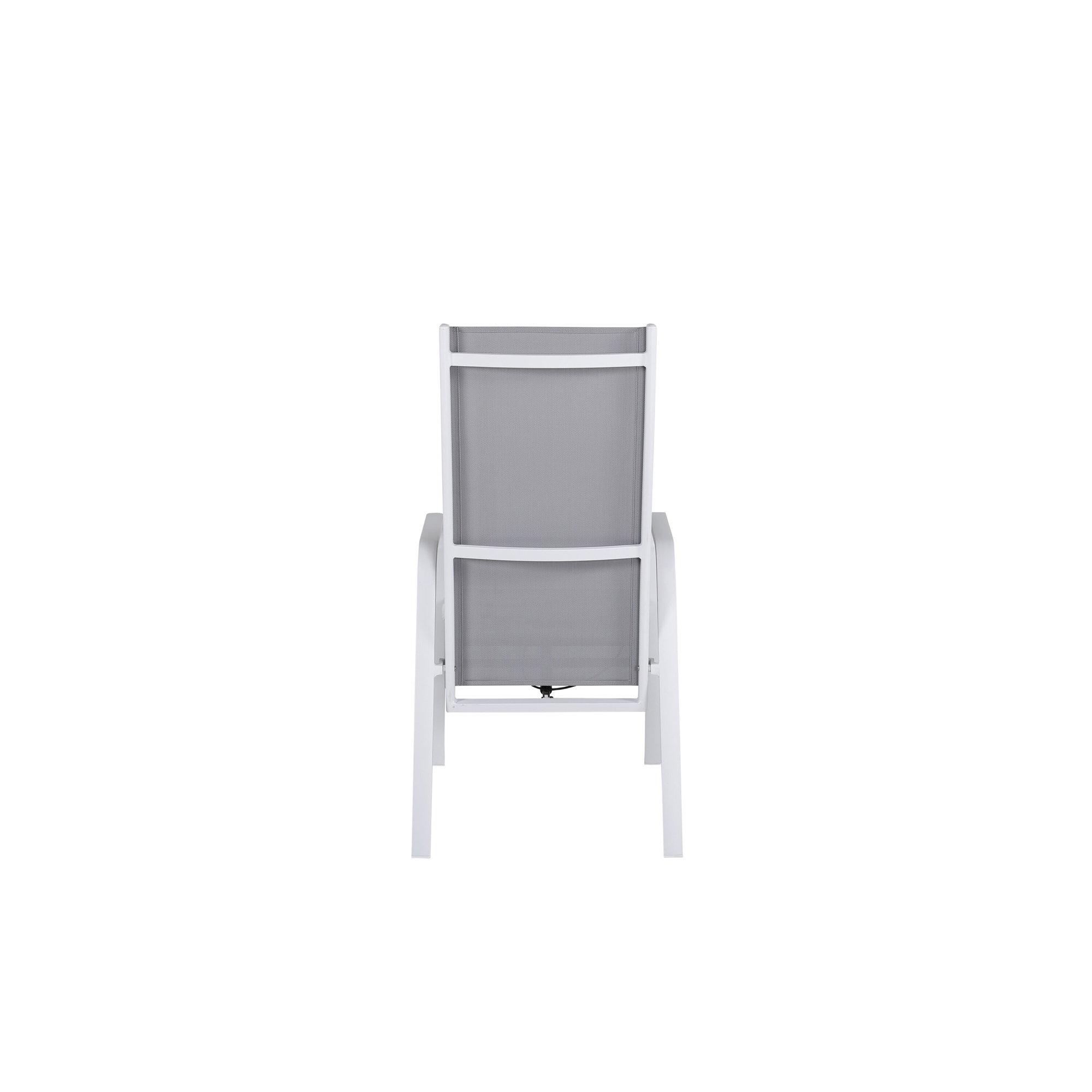 Copacabana Fällbar Karmstol (stapelbar) - Vit Aluminium / Gr Vit/Grå