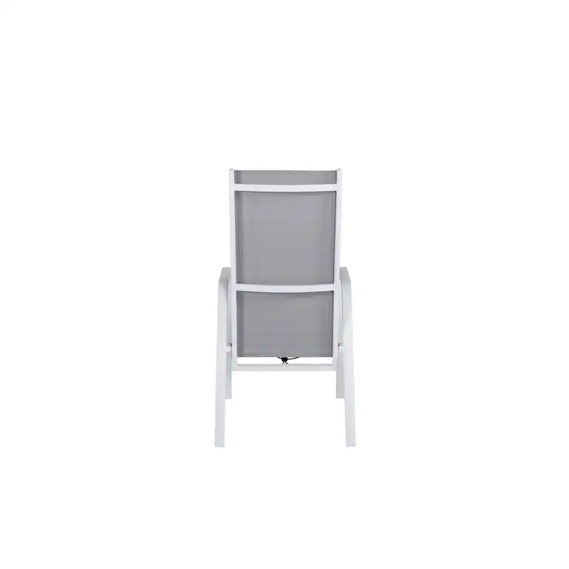 Copacabana Fällbar Karmstol (stapelbar) - Vit Aluminium / Gr Vit/Grå