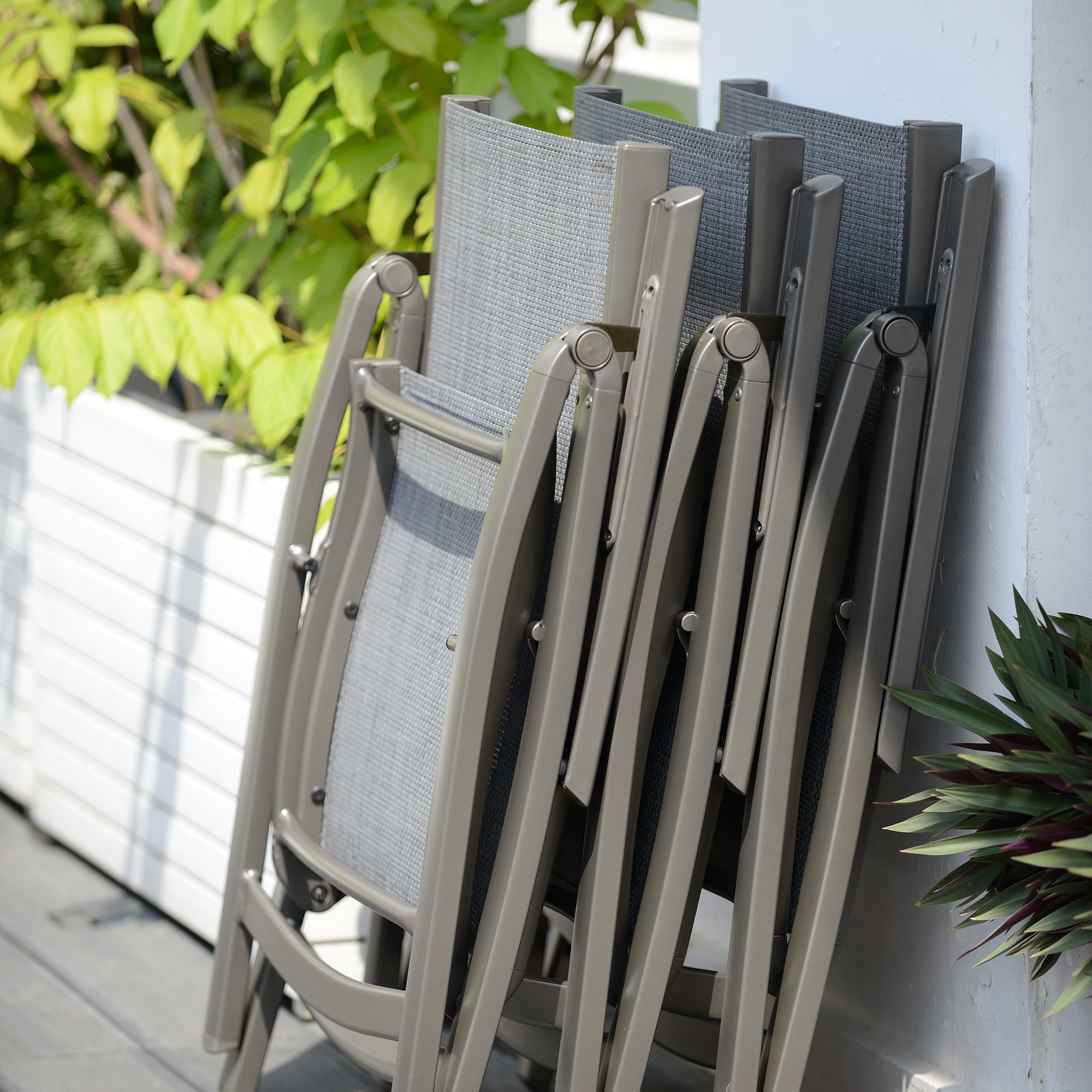 Matgrupp LifestyleGarden Solana med 6 Stolar och 2 Positionsstolar