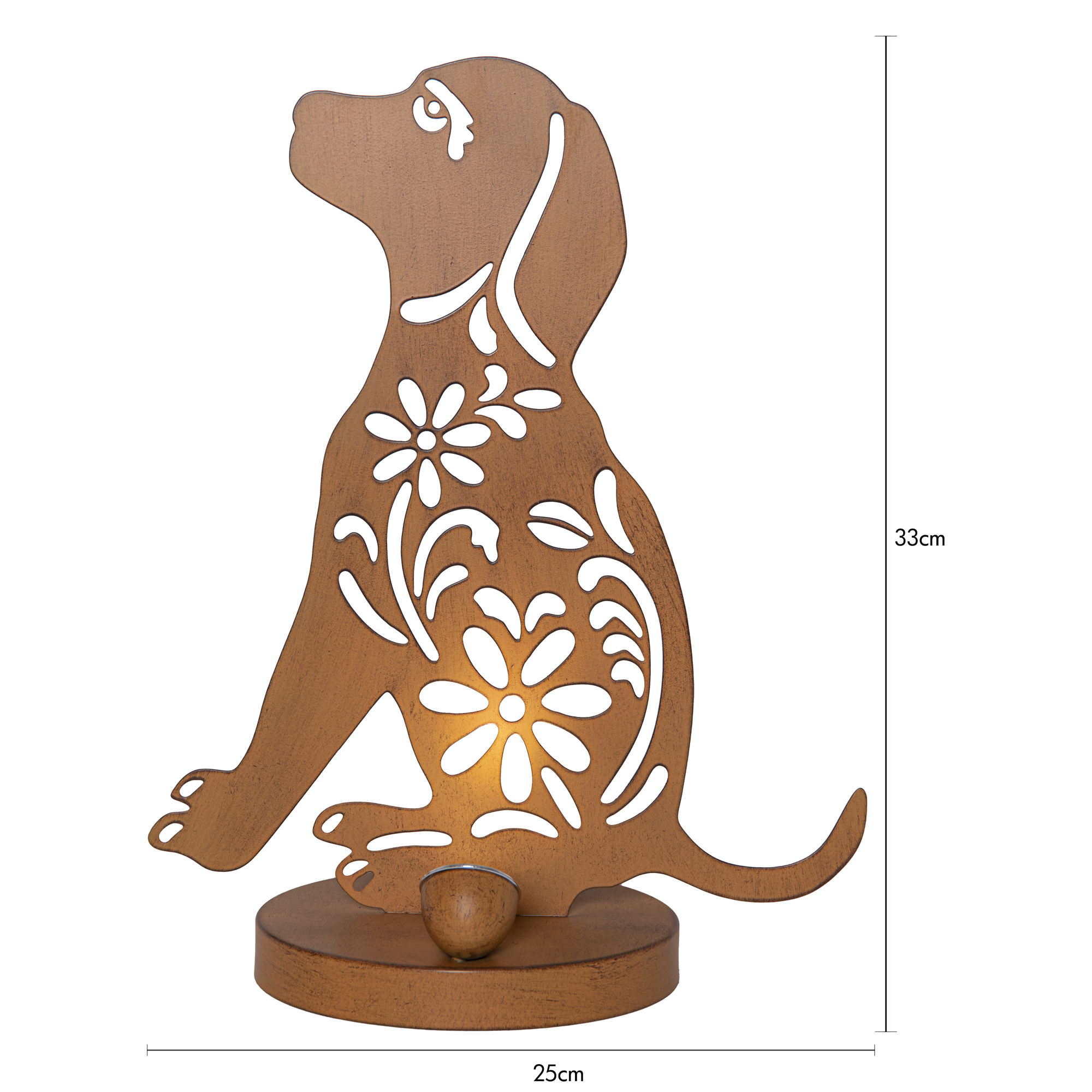 Solcellsdekoration Star Trading Oxidog Rost 33 cm