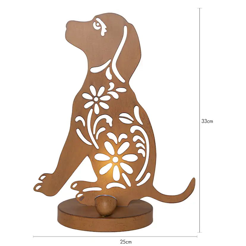 Solcellsdekoration Star Trading Oxidog Rost 33 cm