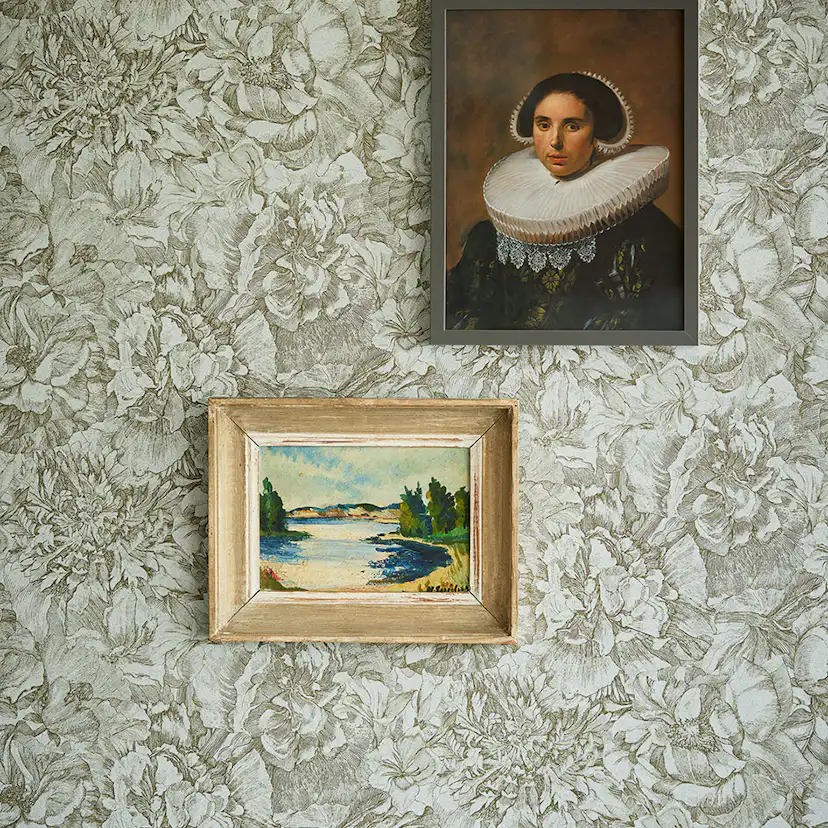 Tapet Eijffinger Museum 307342 Non Woven, Mönstrad Grön