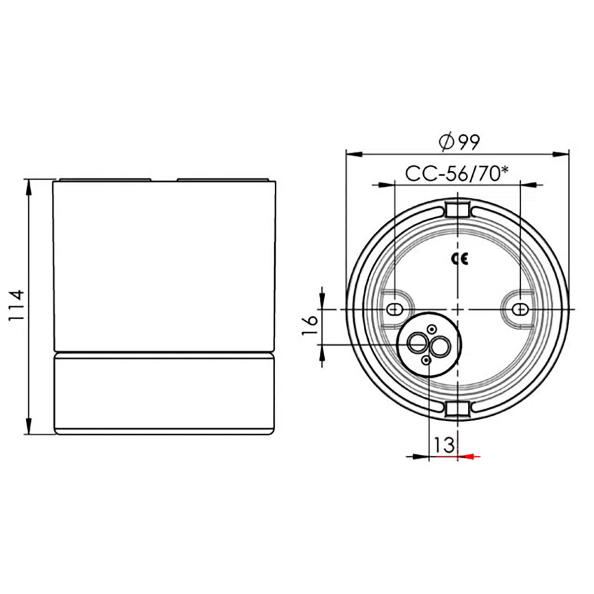 Vägg-/Taklampa Ifö Electric Light On GU10 IP44