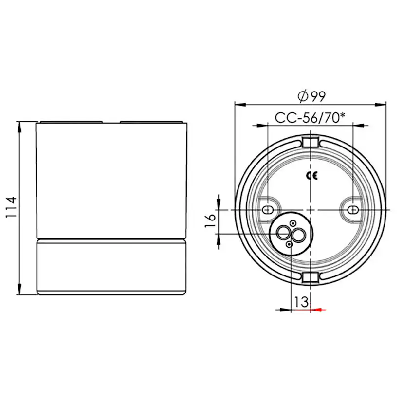 Vägg-/Taklampa Ifö Electric Light On GU10 IP44