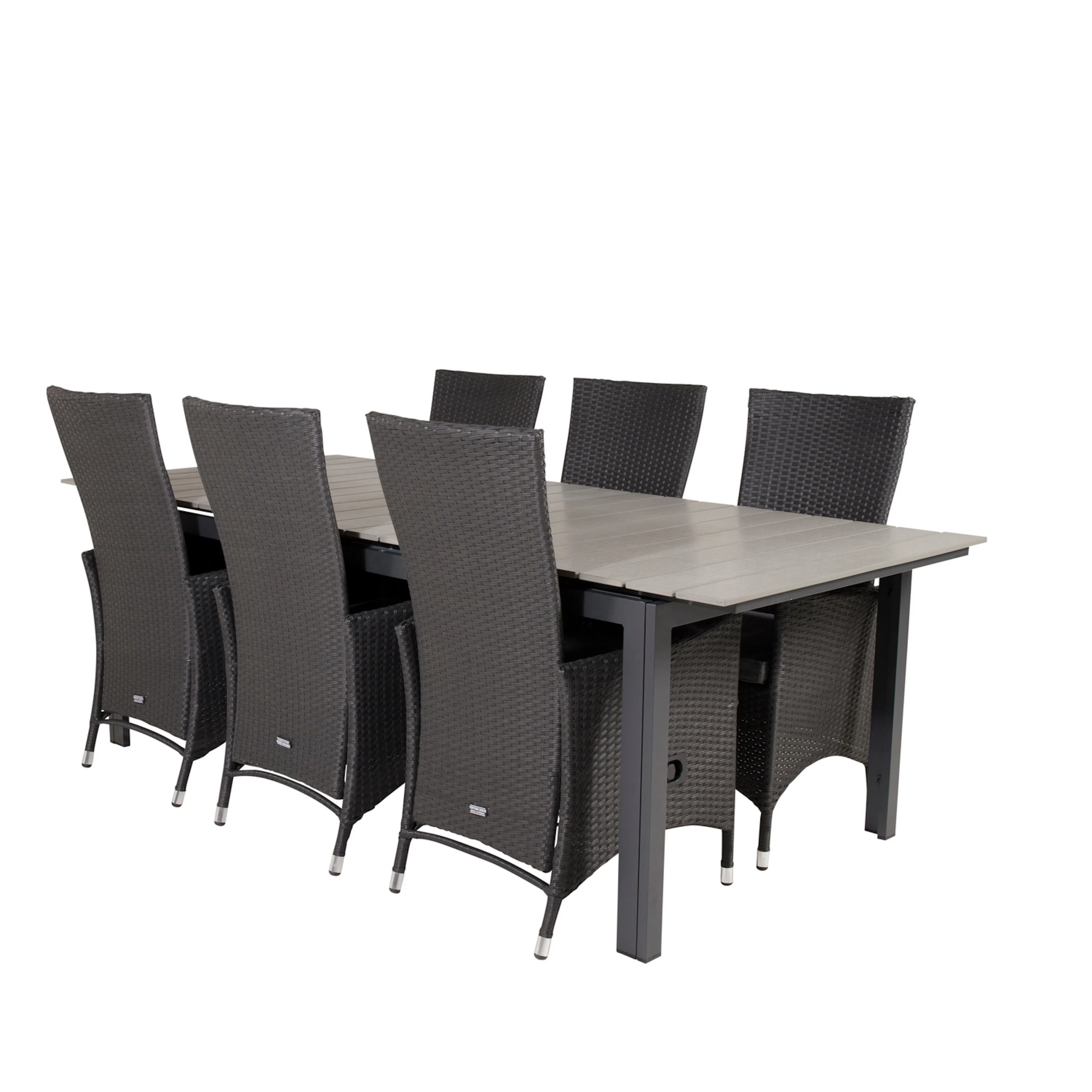 Levels Dining Table 224/324*100 - Svart Aintwood +Padova Arm Svart